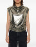 metallic ruched top