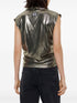 metallic ruched top