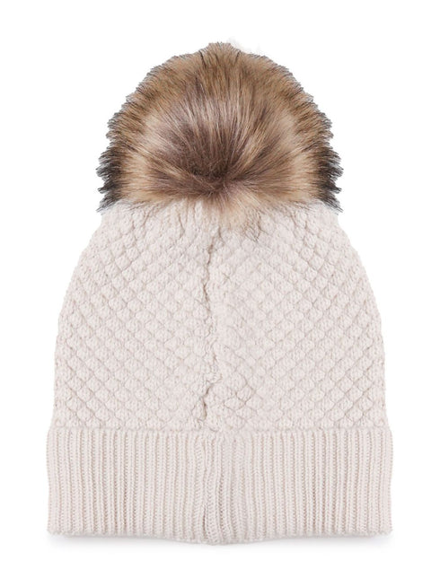 pompom beanie hat