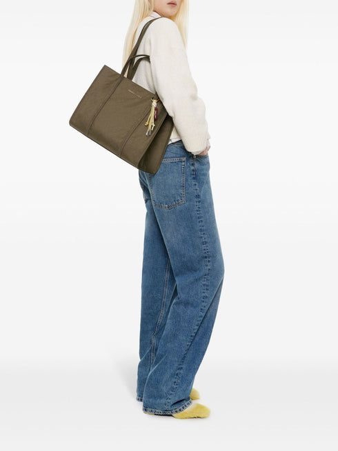 large logo-lettering tote bag