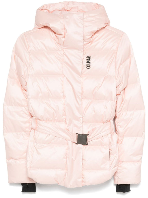 belted ski jacket