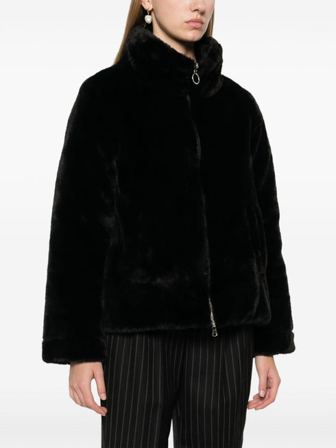 faux-fur down jacket