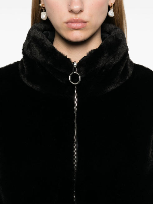 faux-fur down jacket