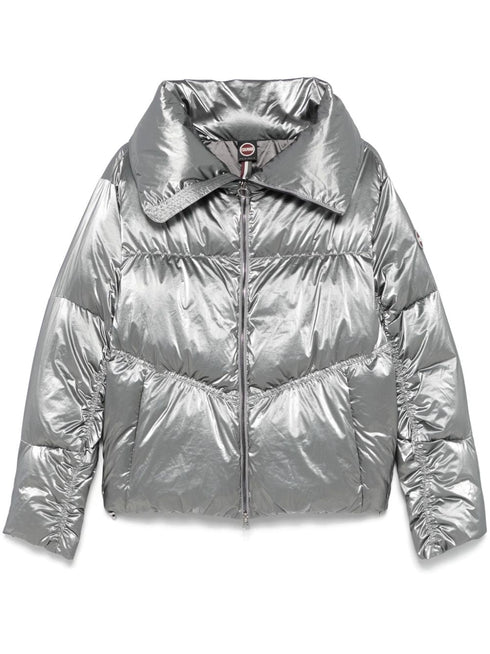 metallic-effect puffer jacket