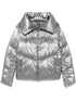 metallic-effect puffer jacket