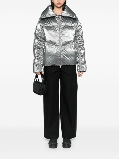 metallic-effect puffer jacket