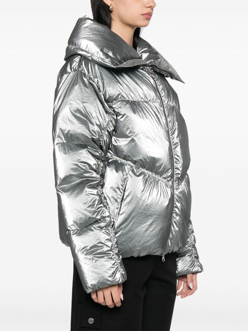 metallic-effect puffer jacket