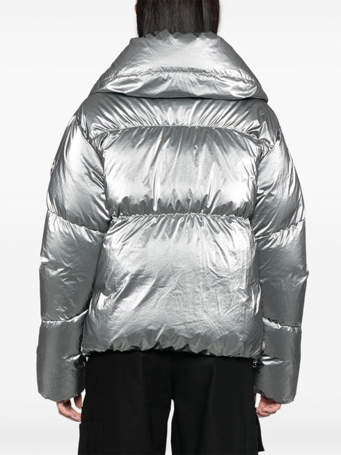 metallic-effect puffer jacket