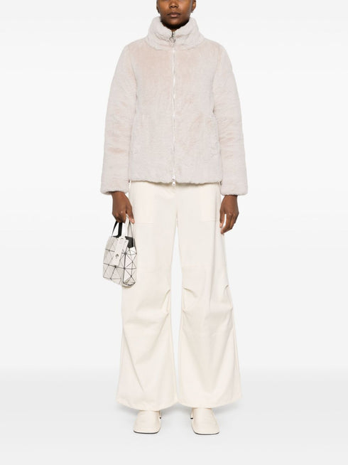 reversible faux-fur down jacket