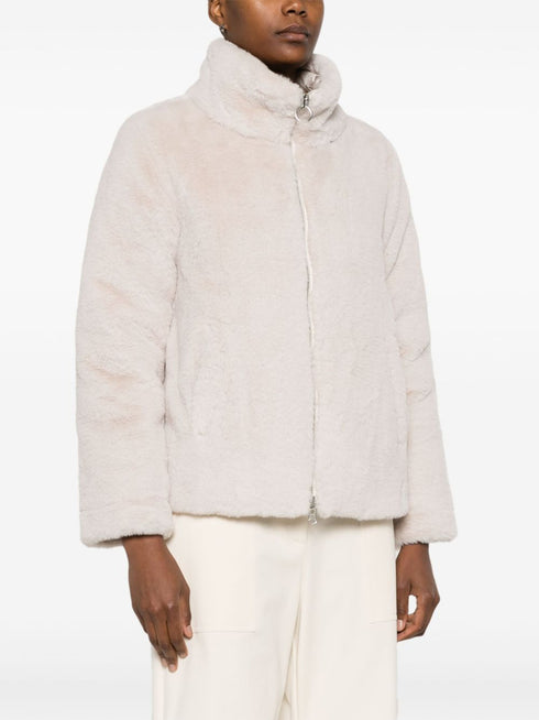 reversible faux-fur down jacket