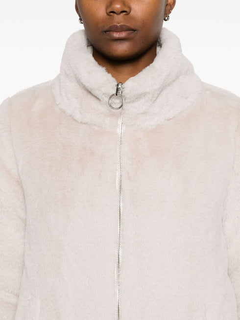 reversible faux-fur down jacket