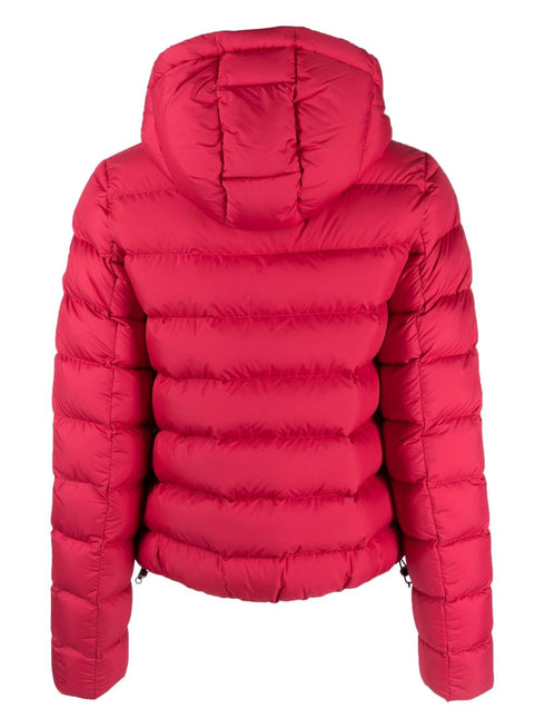 logo-patch lightweight padded jacket