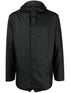 Rains Drawstring-hooded Buttoned Rain Jacket