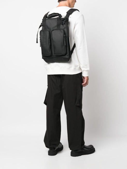 Rains Logo-print Multi-pocket Backpack