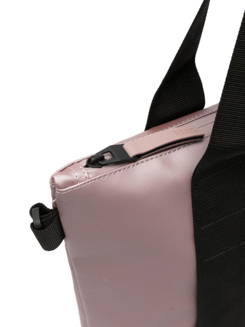 micro metallic-effect tote bag