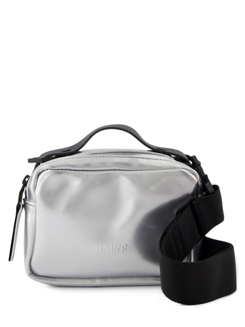 metallic shoulder bag