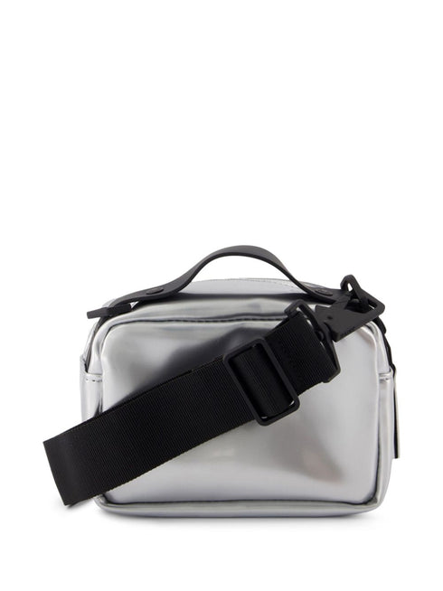 metallic shoulder bag