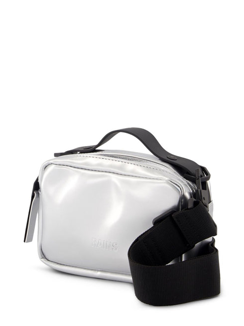 metallic shoulder bag