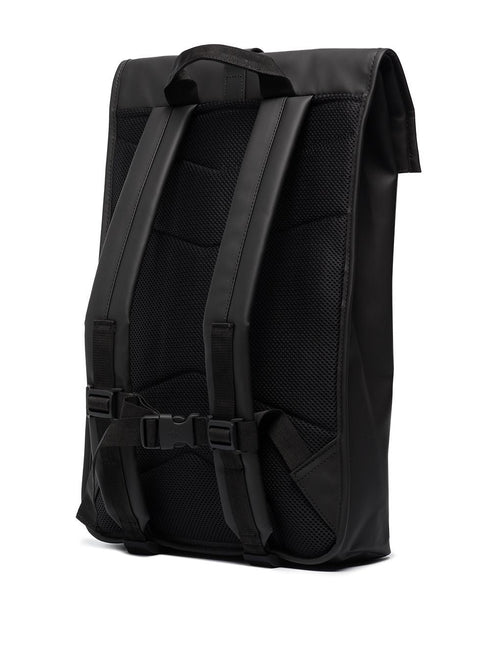 logo-embossed foldover backpack