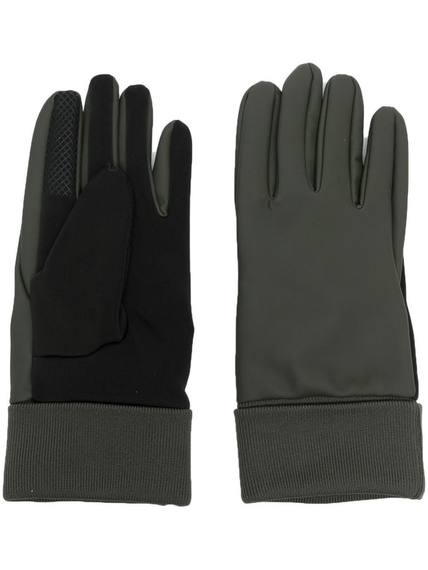 ribbed-detail gloves