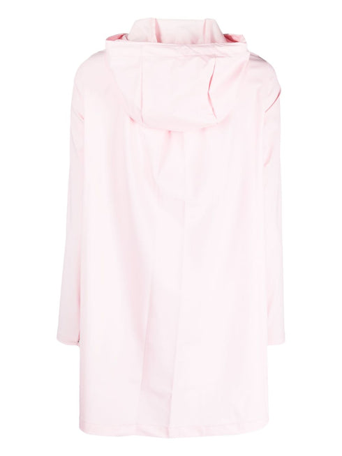 logo-tag drawstring-hood coat