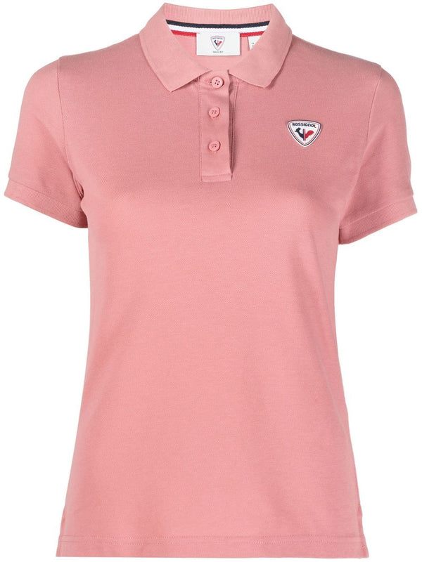 logo-applique polo shirt