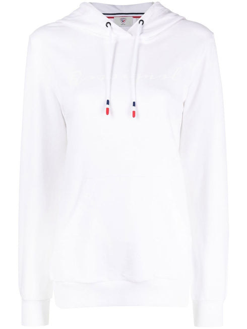 logo-print cotton hoodie