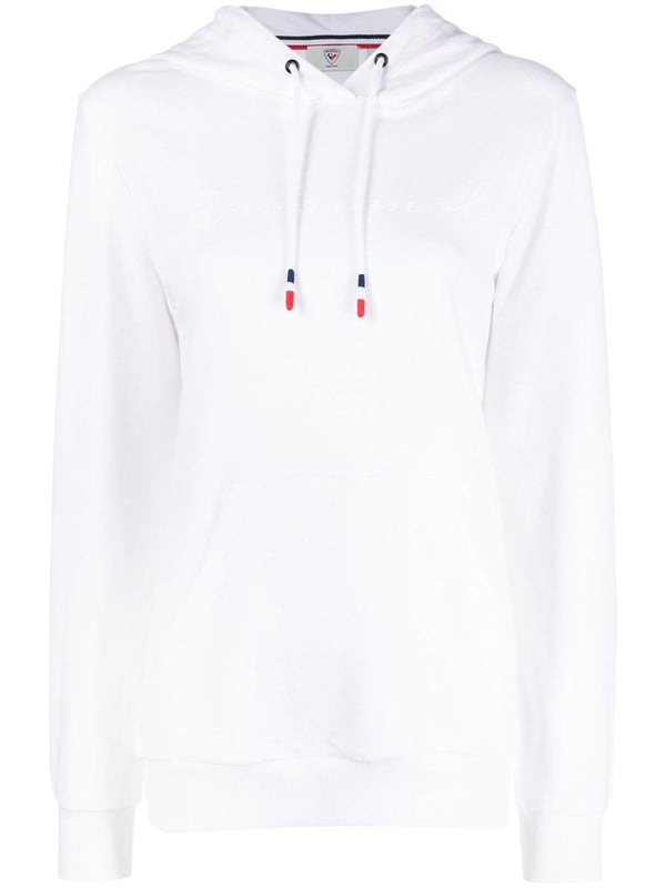 logo-print cotton hoodie