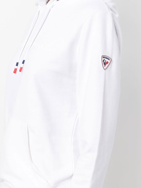 logo-print cotton hoodie