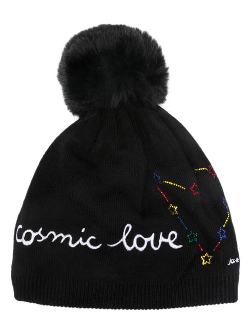 logo-embroidered embellished beanie