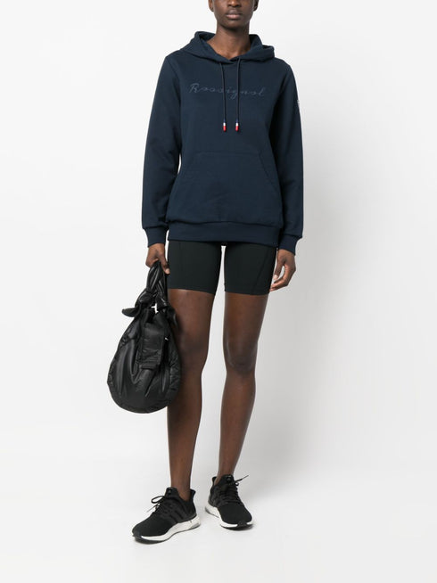 logo-print cotton hoodie