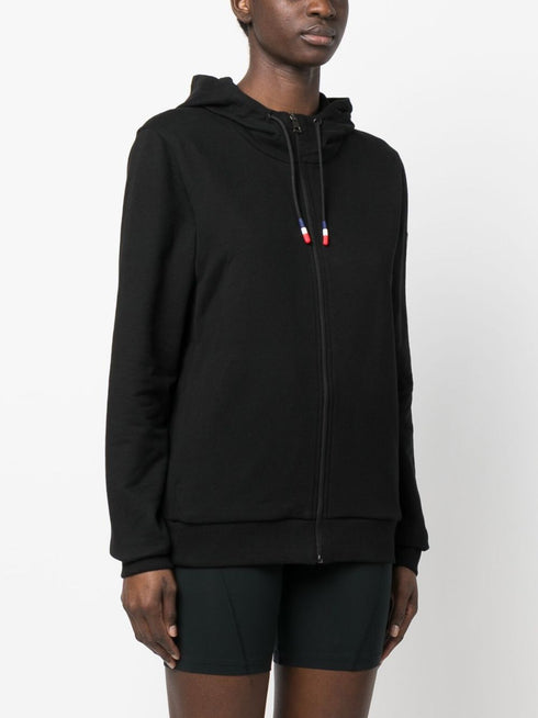 logo-print zip-up hoodie