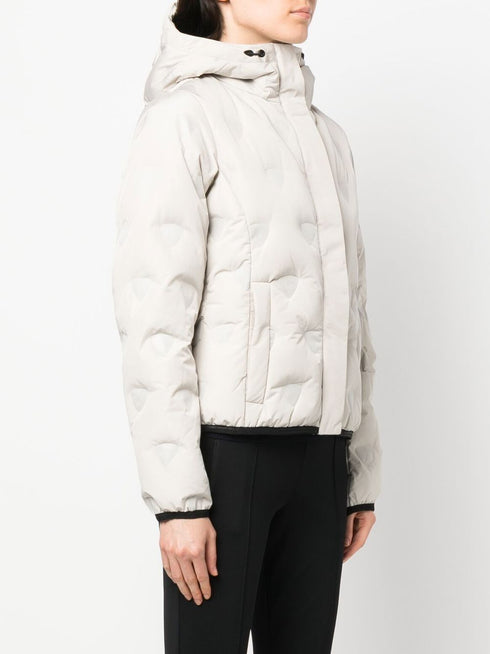 hooded quilted jacket