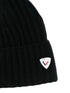 logo-plaque cashmere beanie