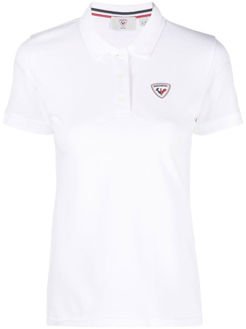 logo-applique polo shirt