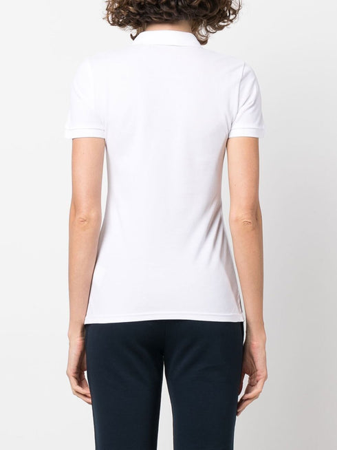 logo-applique polo shirt