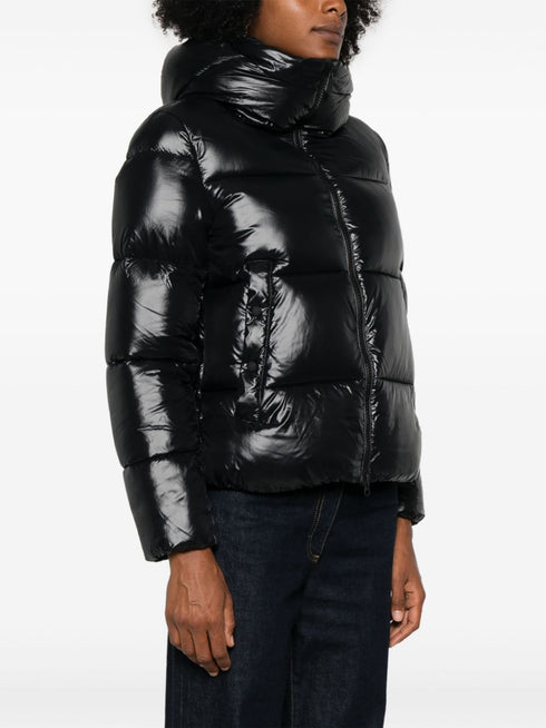 logo-patch puffer jacket