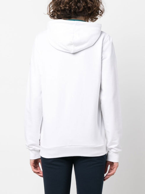 logo-print zip-up hoodie