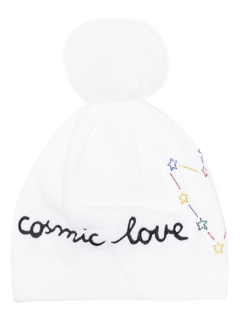 logo-embroidered embellished beanie