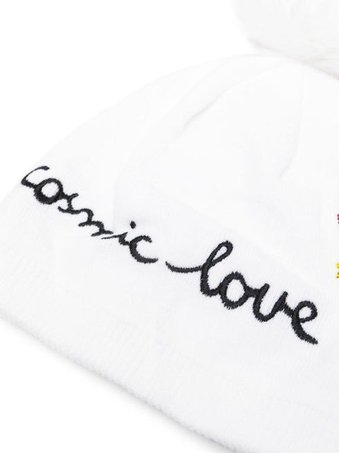 logo-embroidered embellished beanie