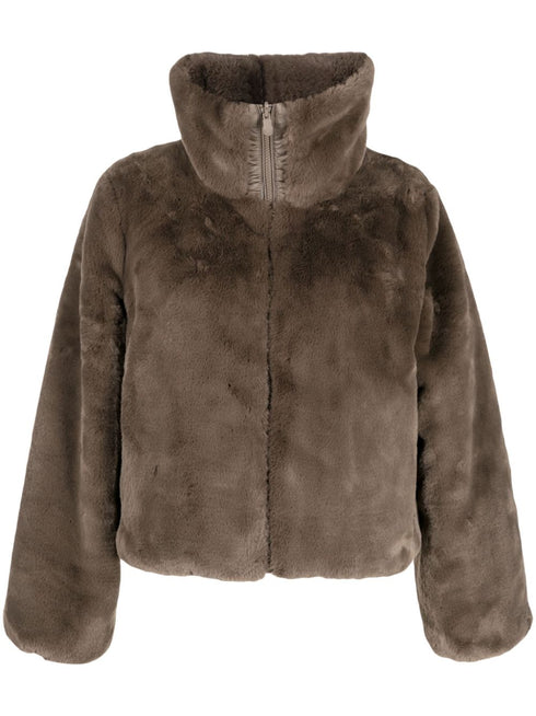 reversible faux-leather jacket