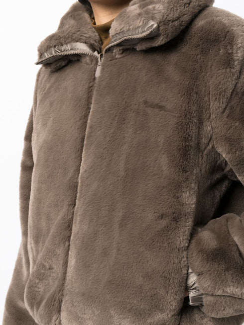 reversible faux-leather jacket