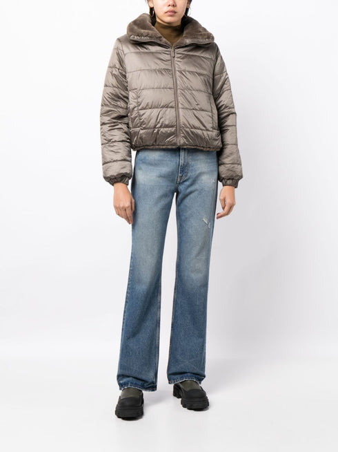 reversible faux-leather jacket