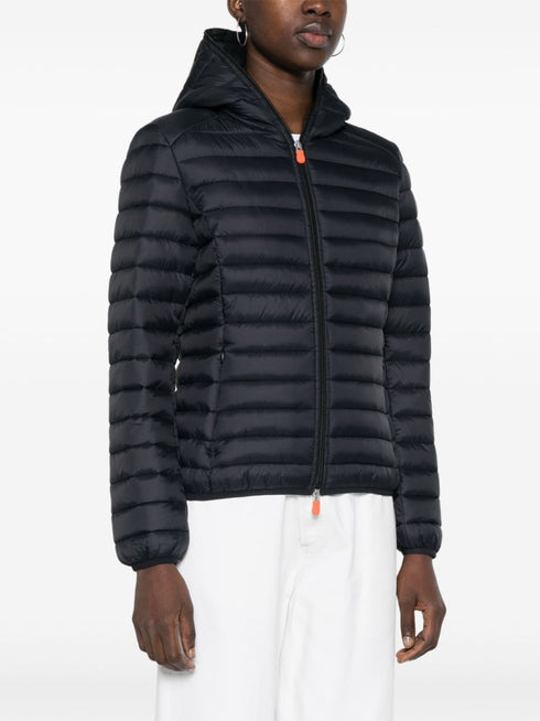 logo-patch padded jacket