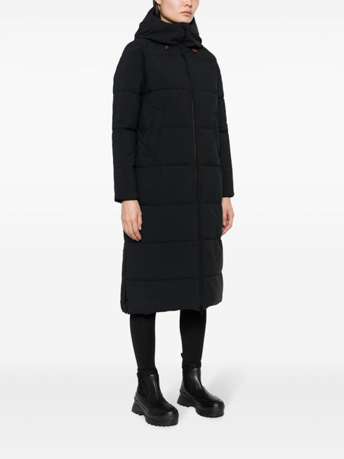 pikowana parka z kapturem