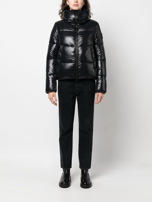 logo-patch puffer jacket