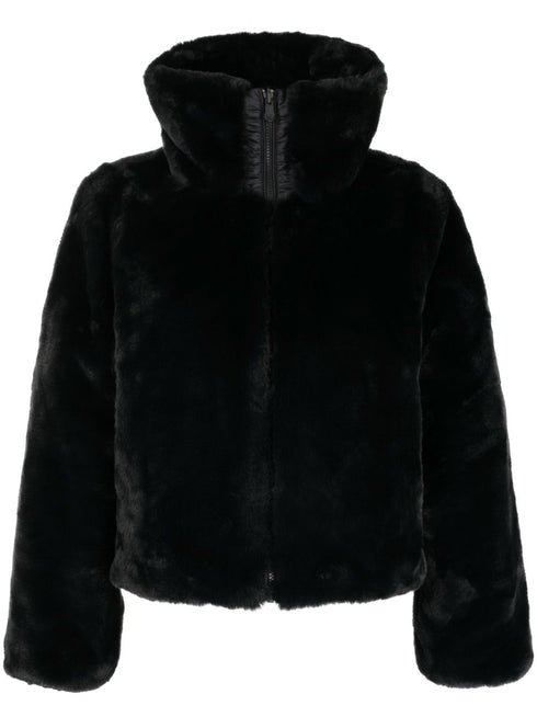 reversible faux-leather jacket