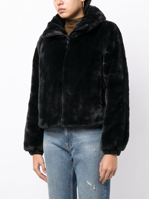 reversible faux-leather jacket