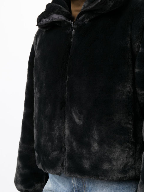 reversible faux-leather jacket