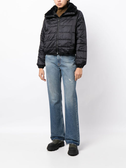 reversible faux-leather jacket